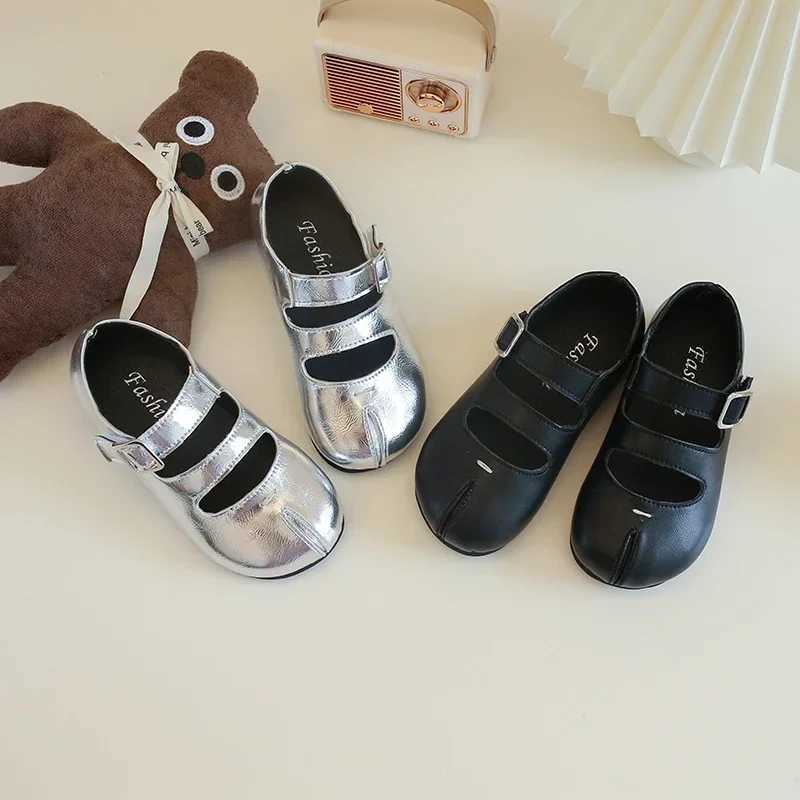 Girls Mary Jane Shoes Princess Soft Leather Ballet Flats Children Fashion Double Strap Round Toe Casual Toddler Designer Shoes W241228
