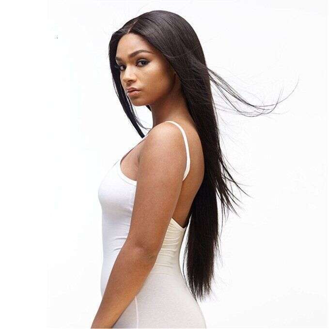 New Product: Lace Women's Middle Black Long Straight Full Head Wig Synthetic Headset Kq2 Kq2