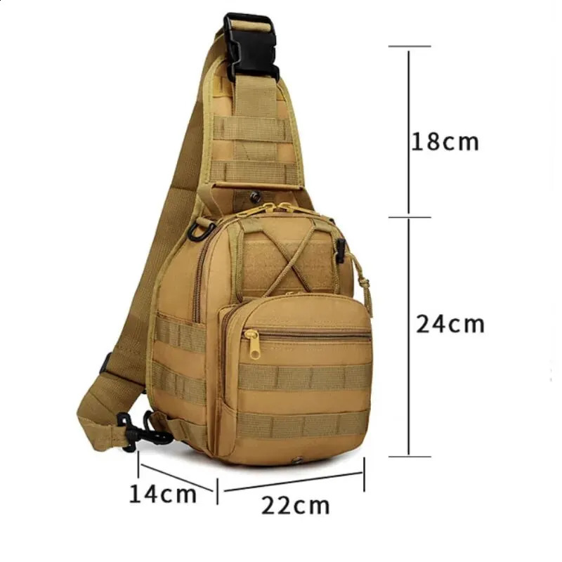 1520Tactical Military Chest Sling Bag Hiking Mole Multifunction 600D Oxford Camouflage Comfortable Durable Outdoor Fashion 241228