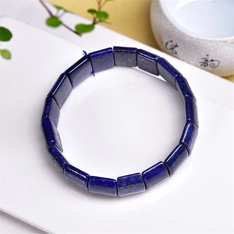 Natural Lapis Lazuli Bangle Reiki Healing Fengshui Stone Fashion Jewelry For Women Holiday Gift 1PCS 12x16MM 241227
