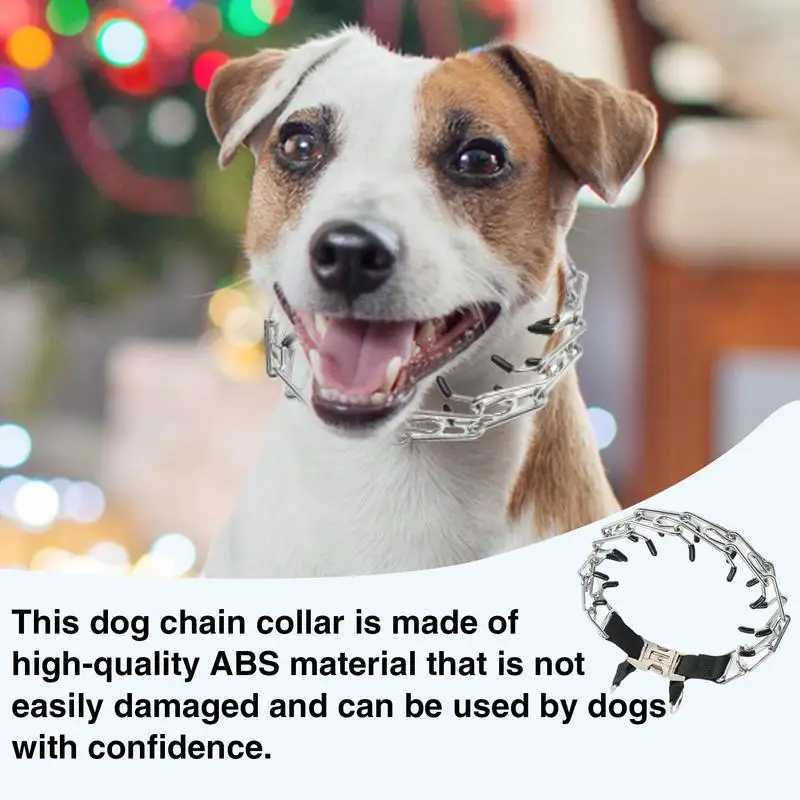 Dog Chain Collars Dog Choke Chain with Quick Release Metal Buckle Dog Pinch Training Collar pet Chain For puppy Training M241228