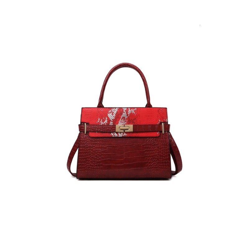 Crocodile Pattern Fashion Shoulder Designer PU Leather Crossbody Bag Women's Large Handbag