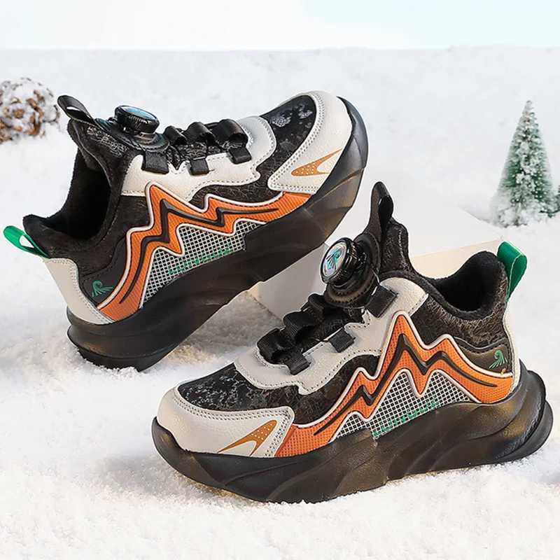 Kids Sneakers Winter Warm Cotton Comfortable Walking Shoes 2024 New Outdoor Sports Luxury Flat Tennis Shoes for Children W241228