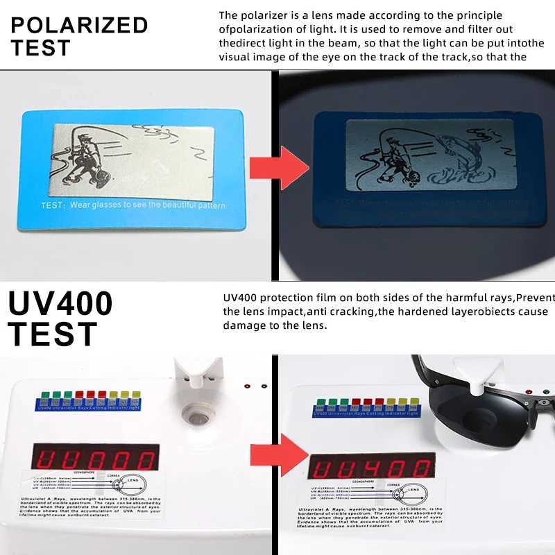 CLLOIO brand mens polarized sunglasses aluminum frame UV400 anti glare sunglasses mens driving glasses Riml Oculos De Sol W241228