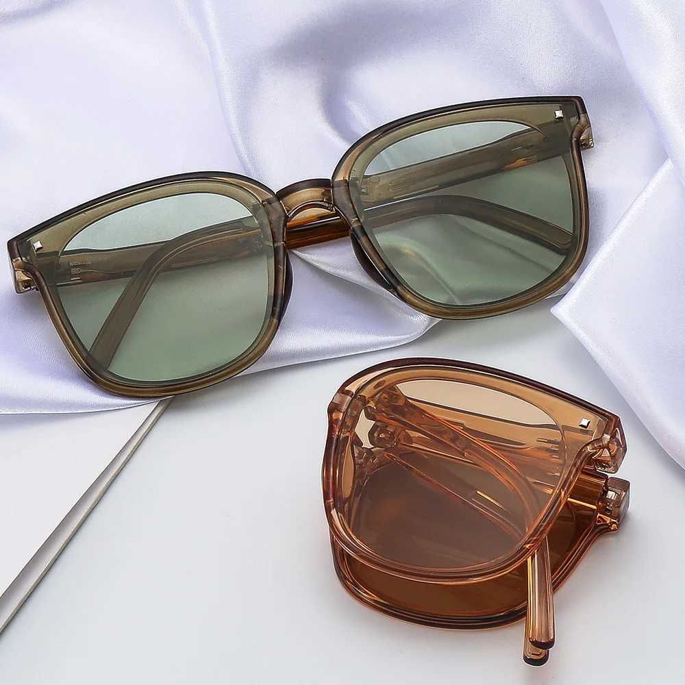 Fashion Sunglasses Classic Retro Square Glasses Women Foldable Travel Small Rectangle Sun Glasses Female Eyewear Anti-GlareXJ241228
