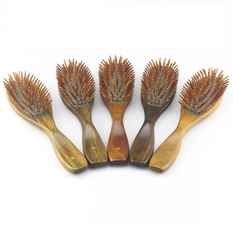 Sandalwood Airbag Combs Detangling Hair Brush Detangle Healthy Massage Antistatic Hairbrush Professional Hair Care Dressing Tool 250103