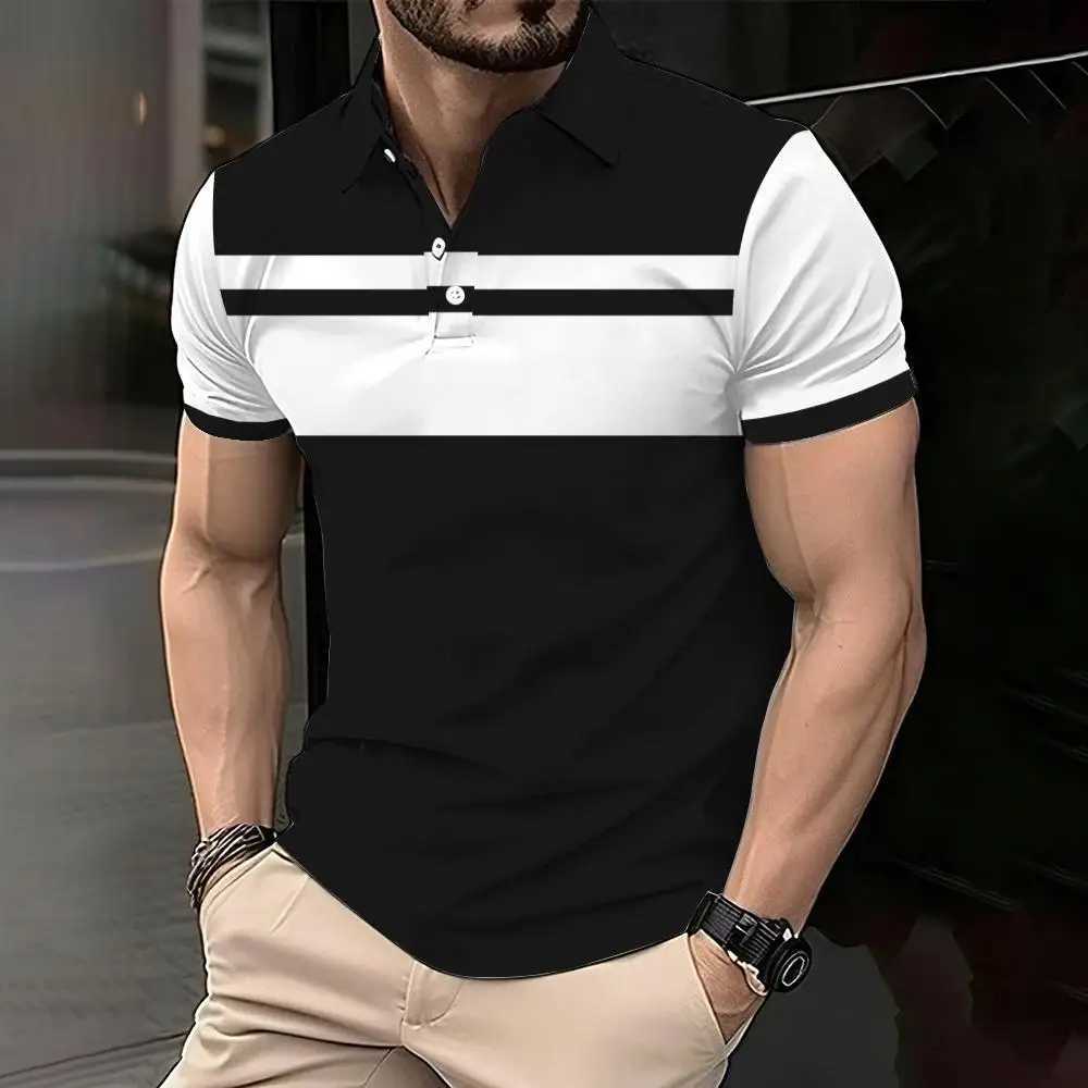 Stylish Striped Print Mens shirt Shirt Casual Buttons Tops Street Daily Oversized Man Clothing Shirt Summer Pullover X241228