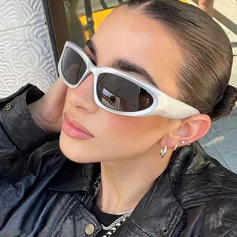 New arrival Popular Womens Sunglasses Punk Sunglasses Unique Oval Sun Glasses Men Goggle Shades Mirror Colorful Y2K EyewearXJ241228