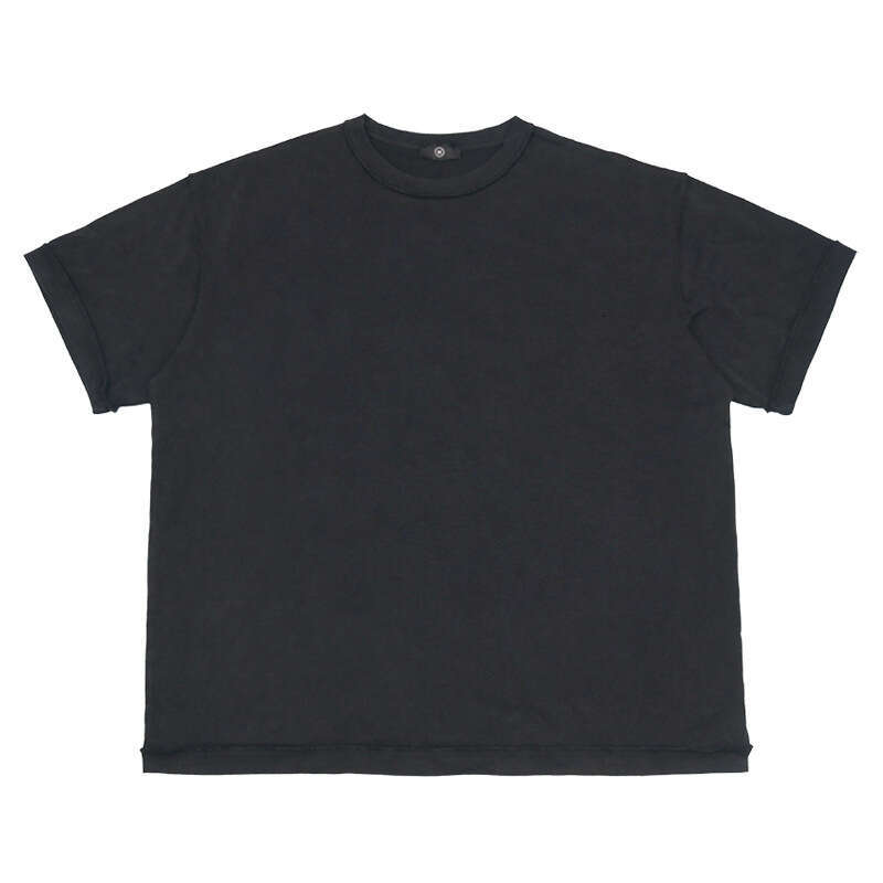 Pure cotton distressed washed with reverse stitching technology, oversized shoulder style short sleeved HIP HOP hip-hop T-shirt