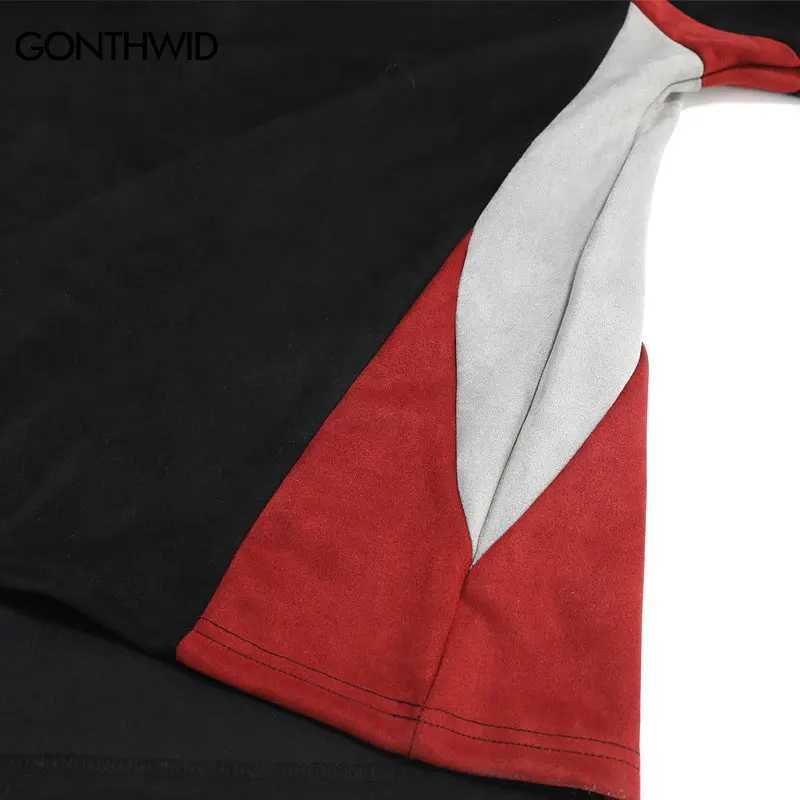 Harajuku Suede Sports Shirt Hip Hop Retro Embroidery Patchwork Long Sleeve Shirts 2023 Fashion American Style Loose Shirt Tops X241228