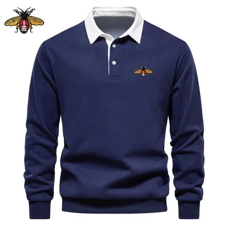 New high-quality embroidered pure cotton long sleeved shirt shirt luxurious fashionable casual comfortable casual X241228