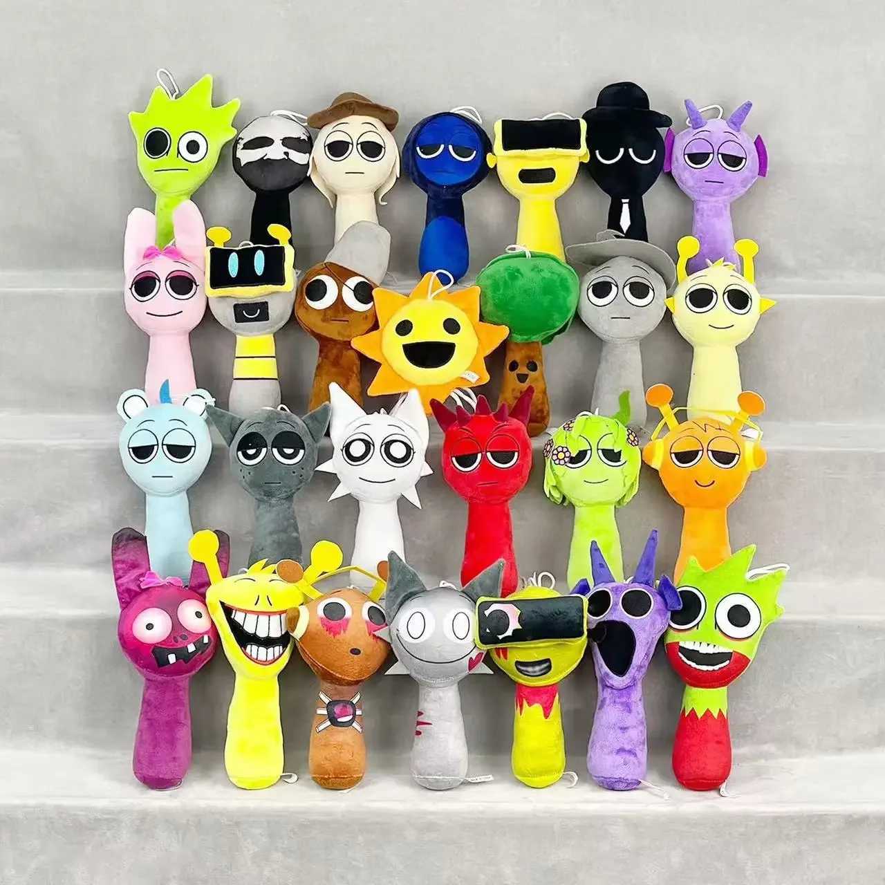 27pcs Sprunki Plush Horror Game Toys Variant model Cartoon Cute Soft Stuffed Kid Birthday Christmas Gift Stuffed Children Dolls X241227
