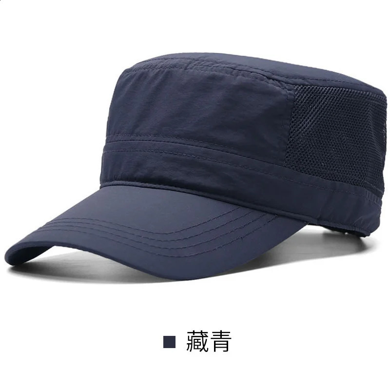 Summer Outdoors Cool Thin Sun Cap Male Flat Top Hat Man Plus Size Baseball Caps 56-60cm 60-65cm 241227