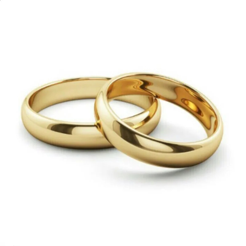 2mm m 5mm Classic Stainless Steel Ring Fashion Gold Plated Silver Finger Womens Wedding 241210