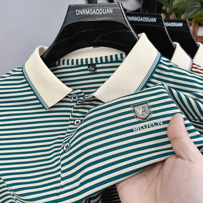 shirt collar shirt mens long sleeved striped mens shirt shirt business casual top trend in spring and autumn X241228