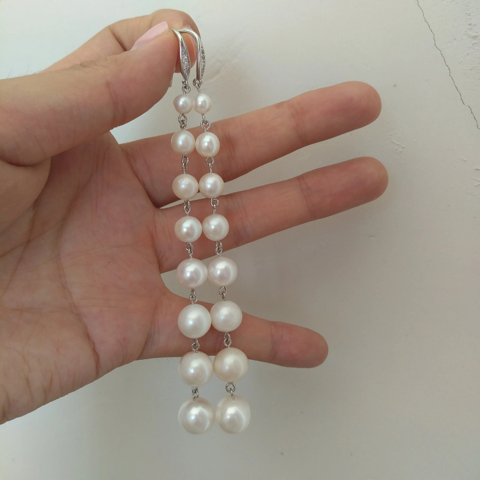 Apply Any Occasion 5-9MM south sea white natural pearl earring hook What you see is what you get 241226