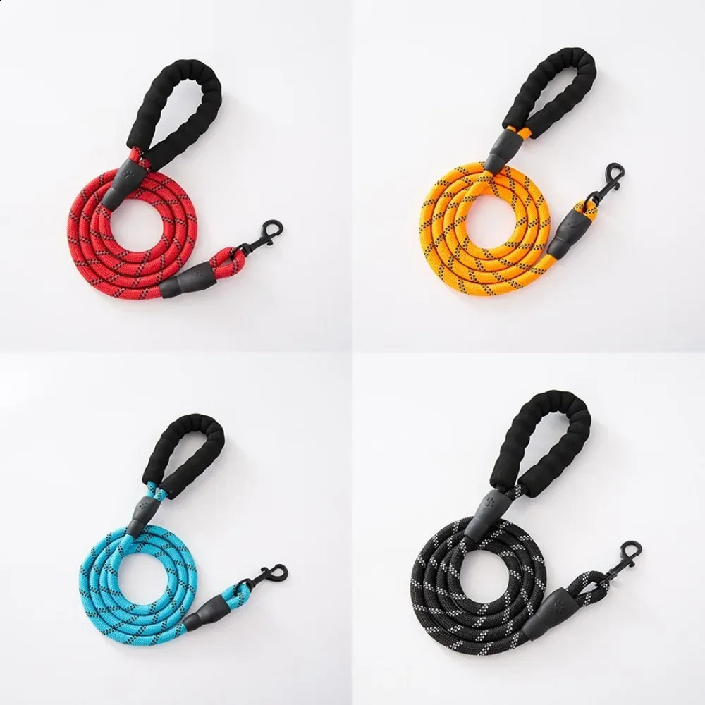 dog tow rope Leash Explosion Proof Punch P Leash Retractable Dogs Walker Dog Training Chain Small Medium Large Leash 241225