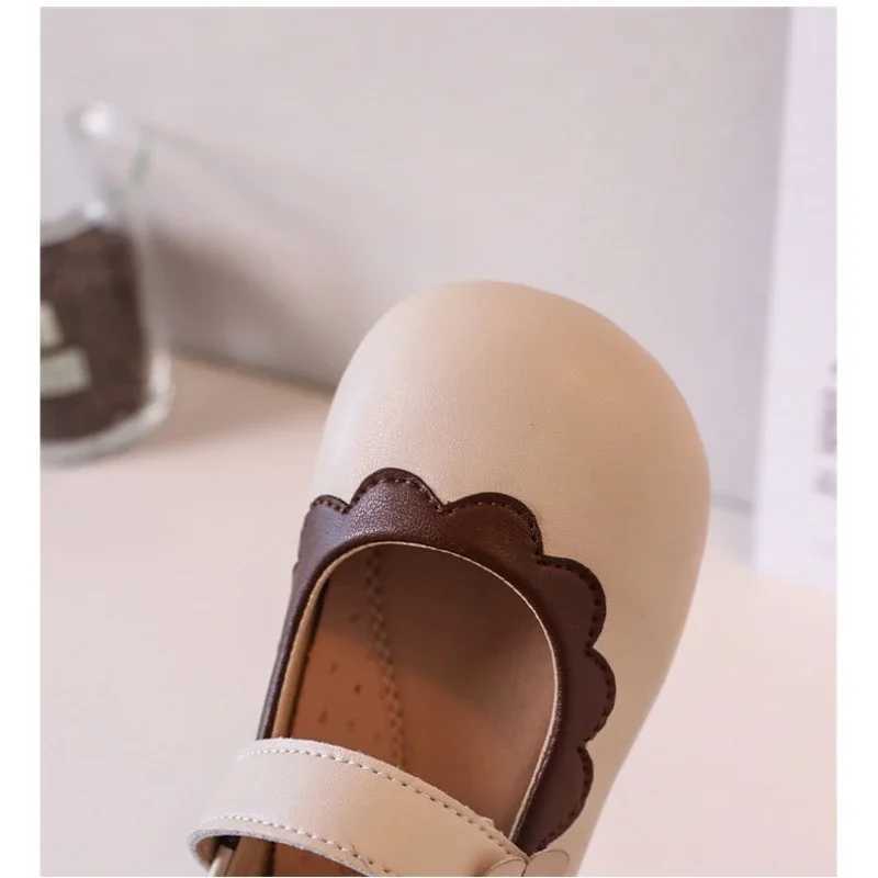 Spring Baby Girls Flats Shoes Exquisite Embroider Fashion Lace Mary Jane Childrens Evening Shoes Autumn Childrens Casual Shoes W241228