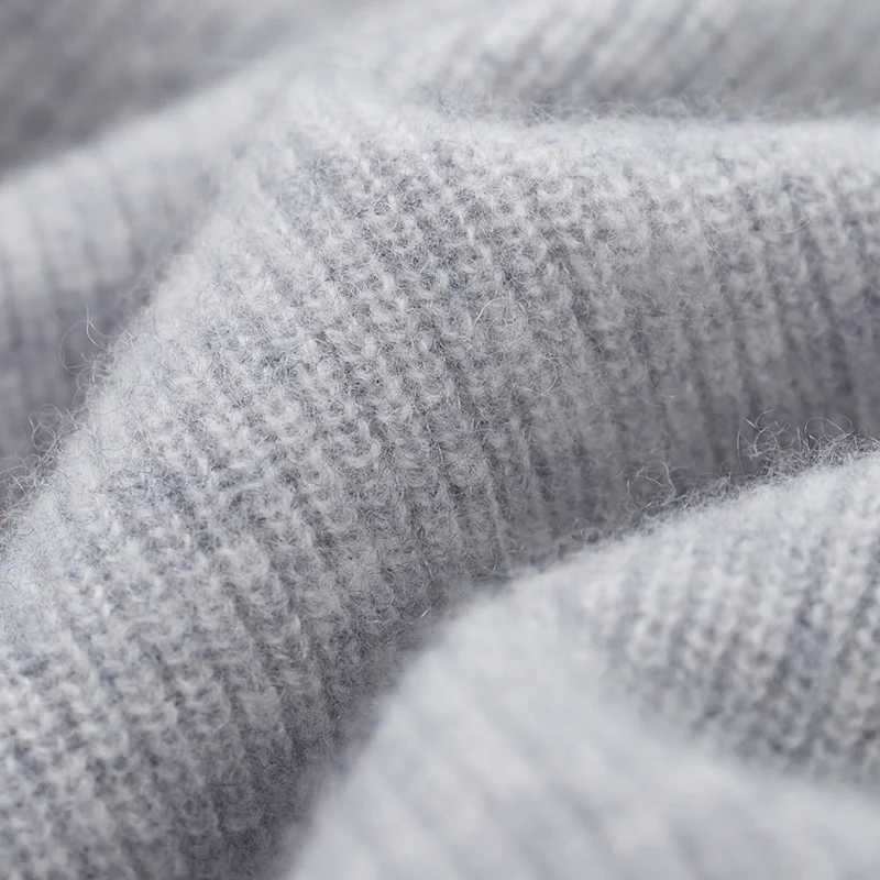 New Air Layer Thick Hoodie 100% Merino Wool Knitted Zipper Open Collar Woolen Sweater Casual Fashion Warm Mens Long Sleeve Autumn/Winter X241228