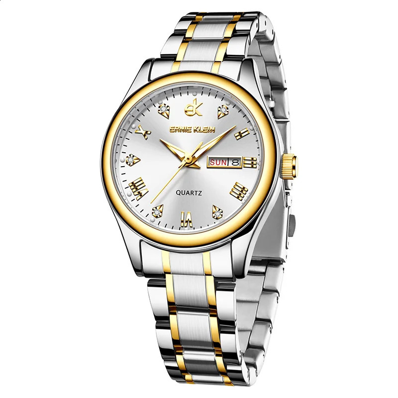 EK Womens Wrist watch Original Watches for Ladies Waterproof Stainless Steel Quartz Woman Wristwatch Gold trend 241225