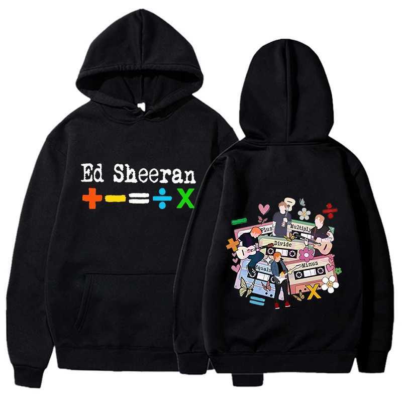 Fashion Women Men Hoodies Ed Sheeran Tour 2024 Print Hooded Sweatshirt Autumn Winter Personality Leisure Sports Pullover X241228