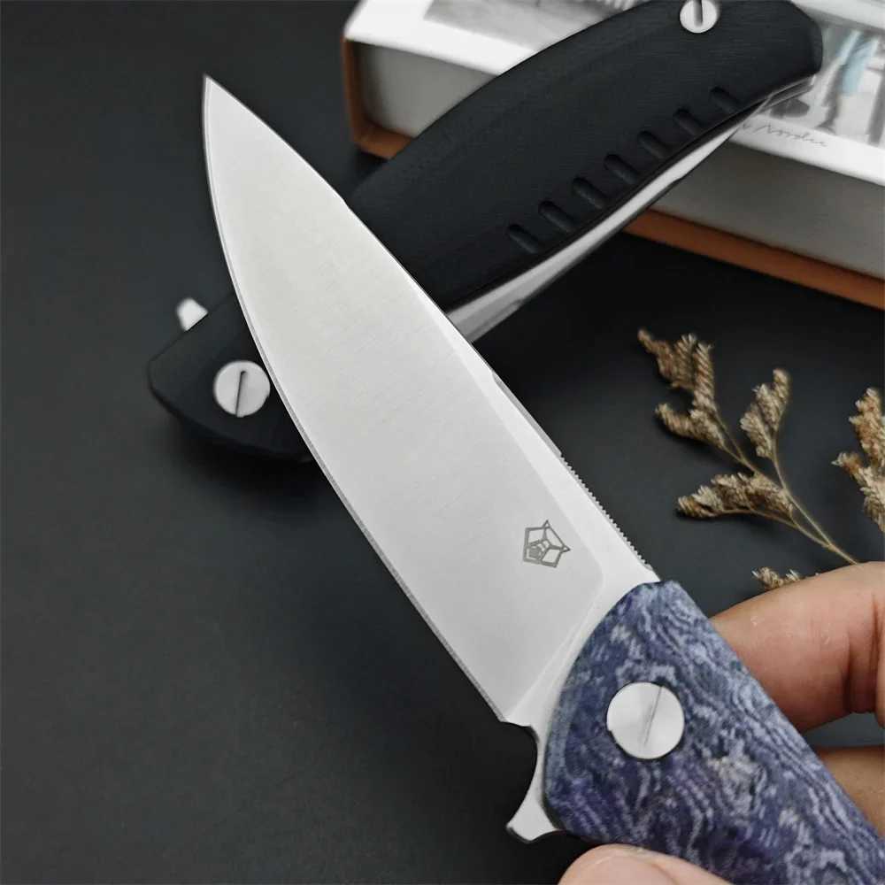 Shirogorov Folding Pocket Knife D2 Blade G10 Hand Mens Gift Outdoor EDC Survival Cam Hiking Hunting Cutting ToolsXJ241228