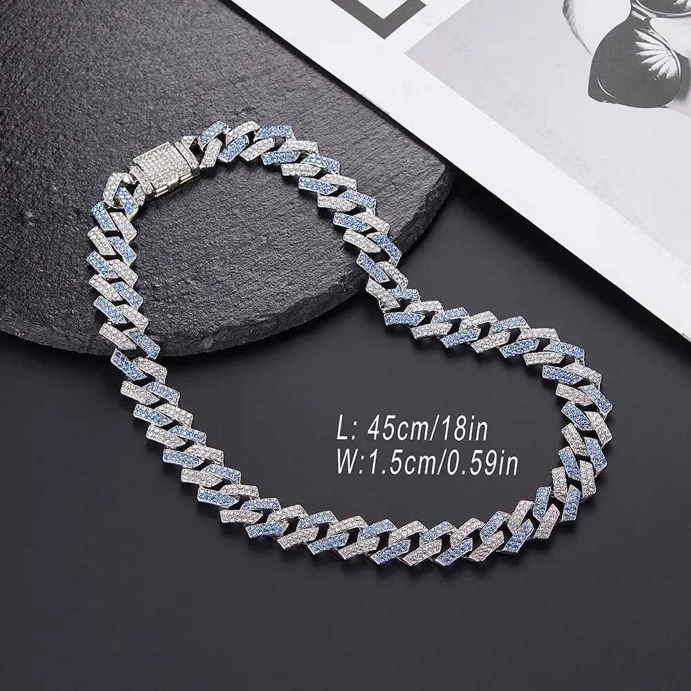 New Arrival 1415mm purple laboratory diamond dog Cuban chain necklace safety buckle pet necklace jewelry accessories suitable for small medium and lar