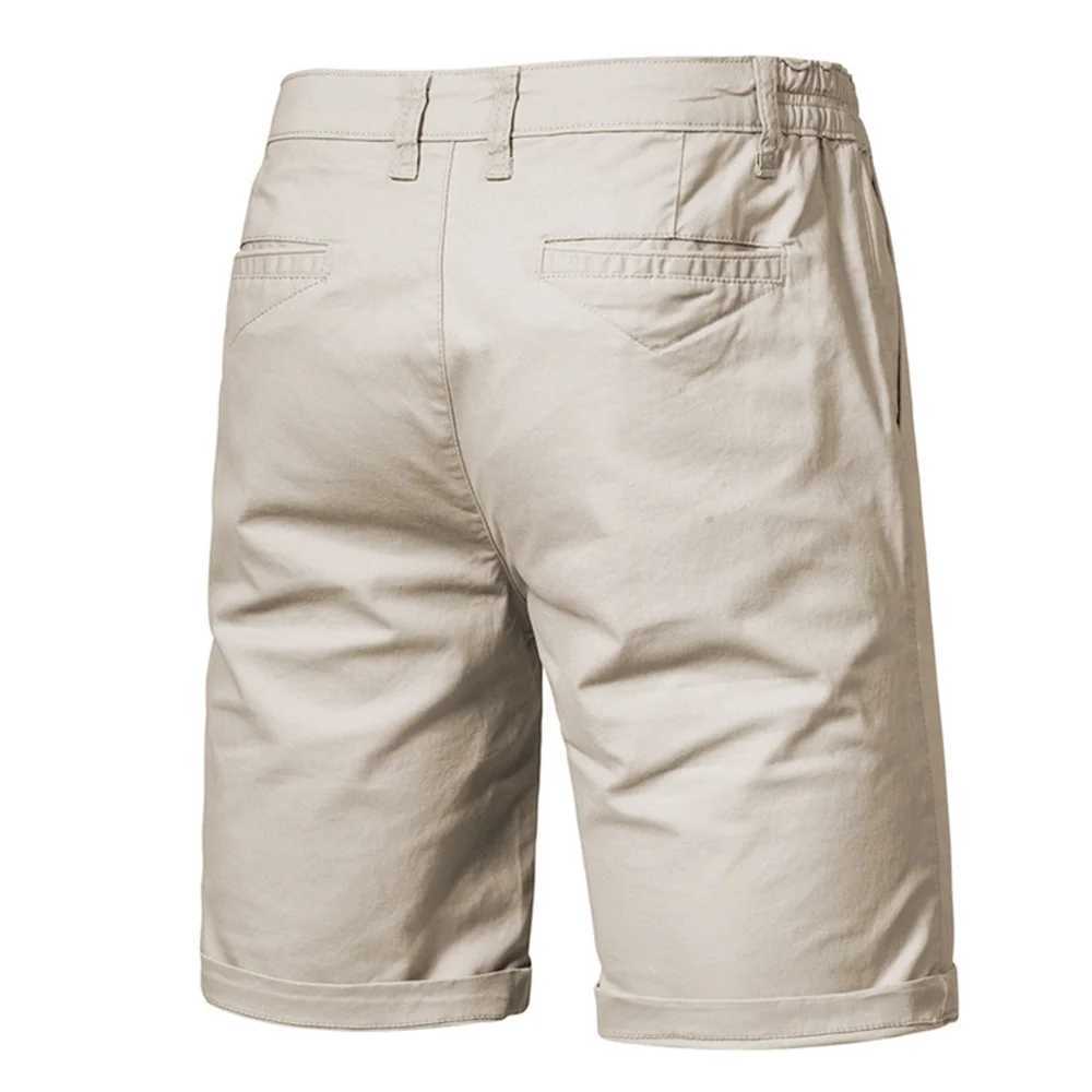 New summer 100% pure cotton mens shorts high-quality casual business social elastic waist mens shorts 0 color beach shorts W250319