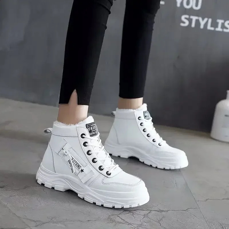 Winter Snow Boots for Women Casual Hightop Shoes Warm Womens Sneakers Platform Ankle Plus Size 45 Zapatillas De Mujer 241223