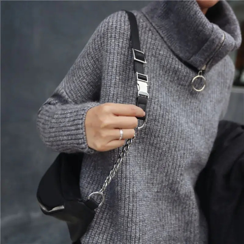 Fashion Leather Waist Fanny Pack Chest Bag Phone Purse with Metal Chain for Wome 241227