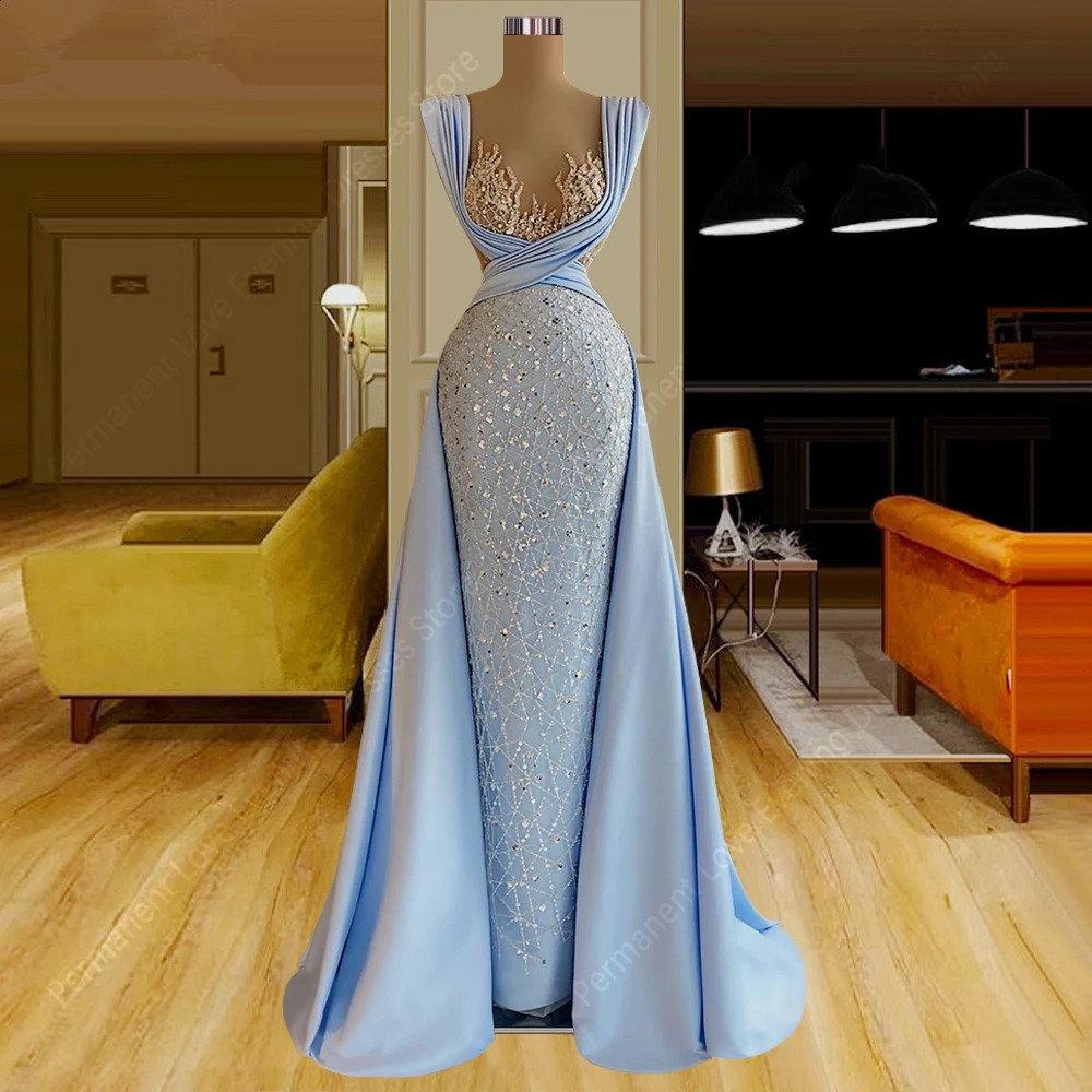 2025 ious Women Mermaid Evening Dresses Sweetheart Collar Sleeveless Prom Gowns Formal Occasion Vestido De Noche Customized 241223