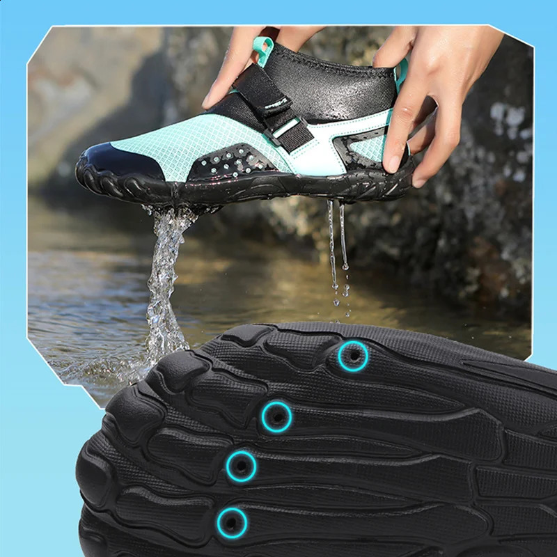 Unisex Swimming Water Shoes High Top Barefoot Beach Aqua Shoes Outdoor Sport Hiking Wading Sneakers Fitness Diving Surf Sandals 241228