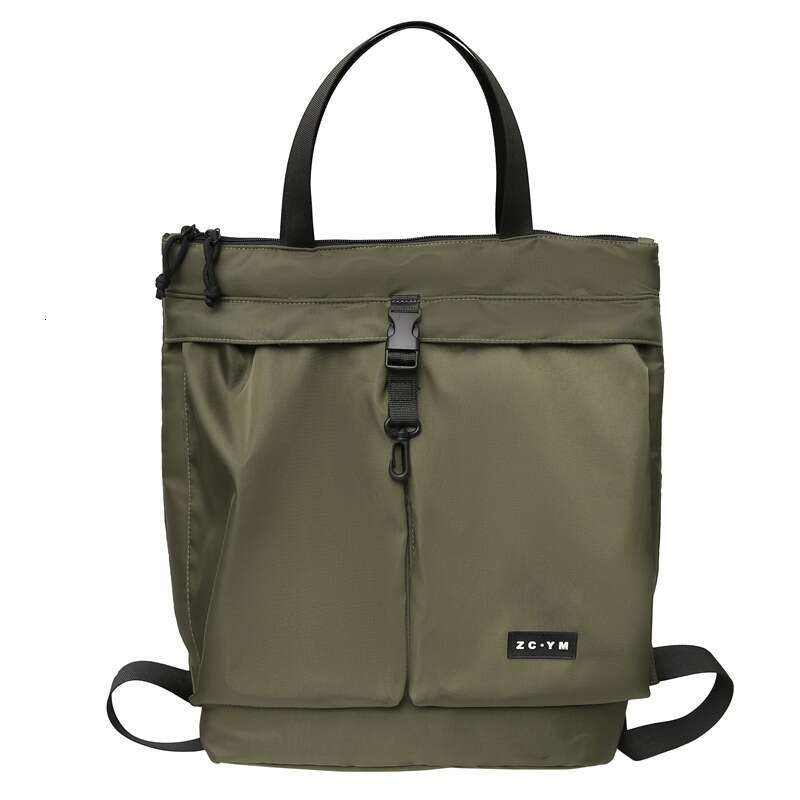 Backpack For Men And Women's Commuting Handbag, Solid Color Casual Single Shoulder Tote Bag, Large Capacity Waterproof Nylon Backpack, Trendy