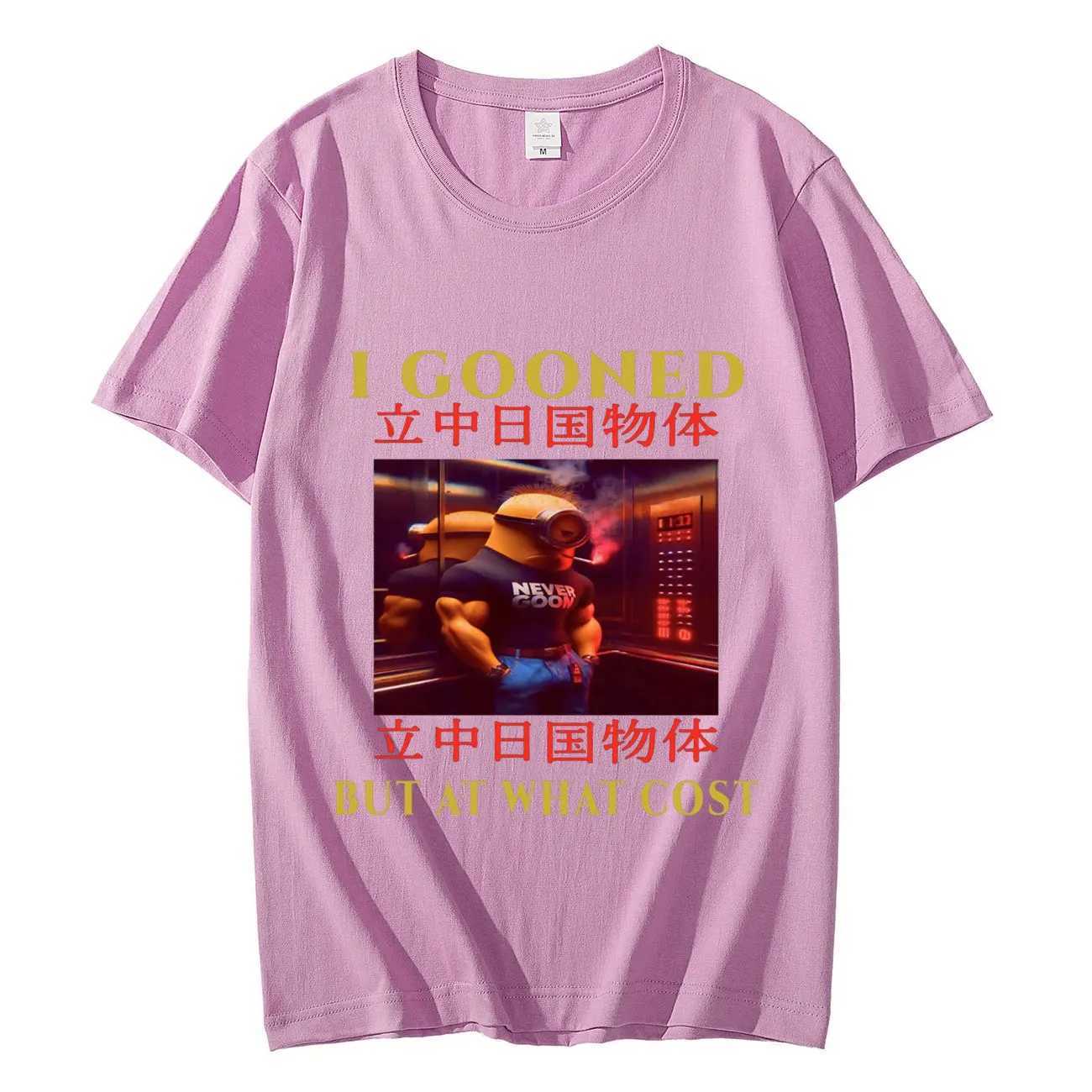 I Gooned But At What Cost Funny Meme T-shirt Y2k Vintage Clothing Short Slve T-shirts Unisex Fashion Casual 100%cotton T Shirt X241228