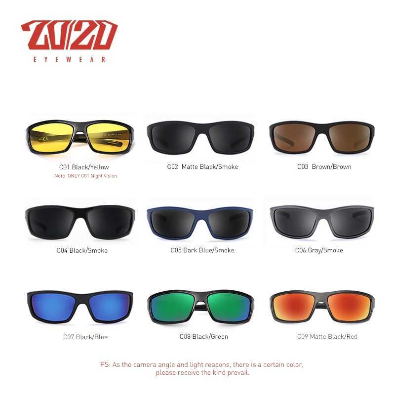 20/20 Optical Brand Design New Polarized Sunglasses Men Fashion Male Eyewear Sun Glasses Travel Fishing Oculos PL66 With Box W241228