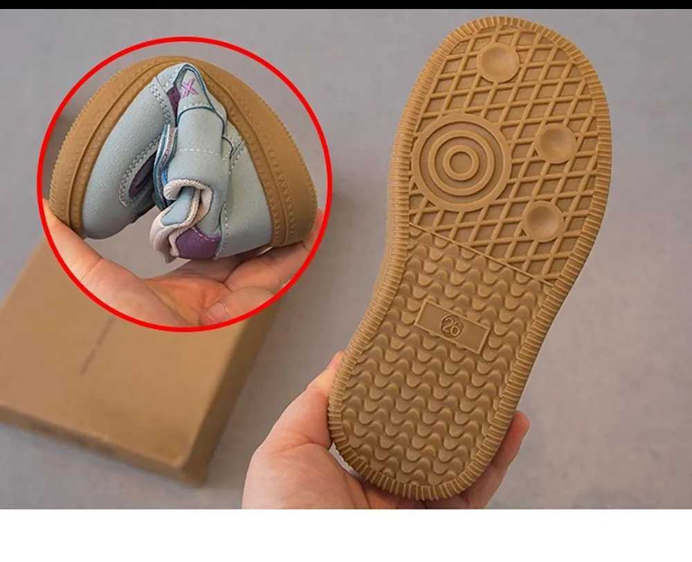 PU leather childrens sports shoes waterproof teenagers tennis shoes girls fashionable running sports shoes W241228