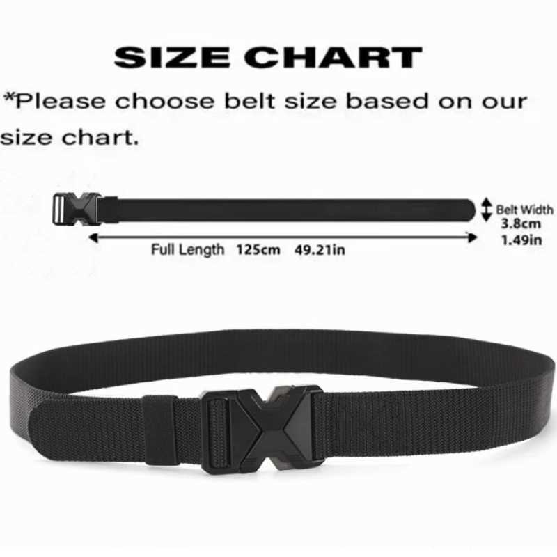 New Quick Release Pluggable Buckle Sports Belt Breathable Men Belts For Men Pants Belt W241228