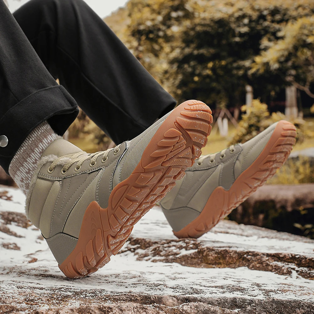 Winter Snow Boots High-Top Booties Waterproof Wide Toe Box Ankle Booties Anti Slip Lightweight Walking Boots for Outdoor Travel 241228