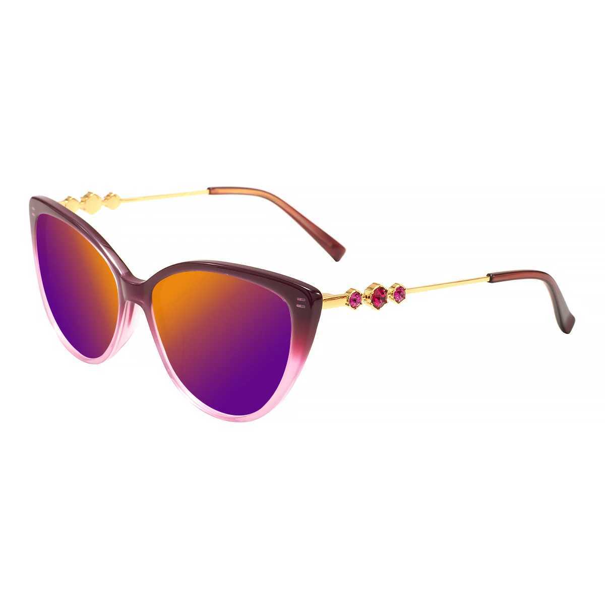 Fashion Cat Eye Full Rim Men and Women Acetate Sunglasses FramesXJ241228