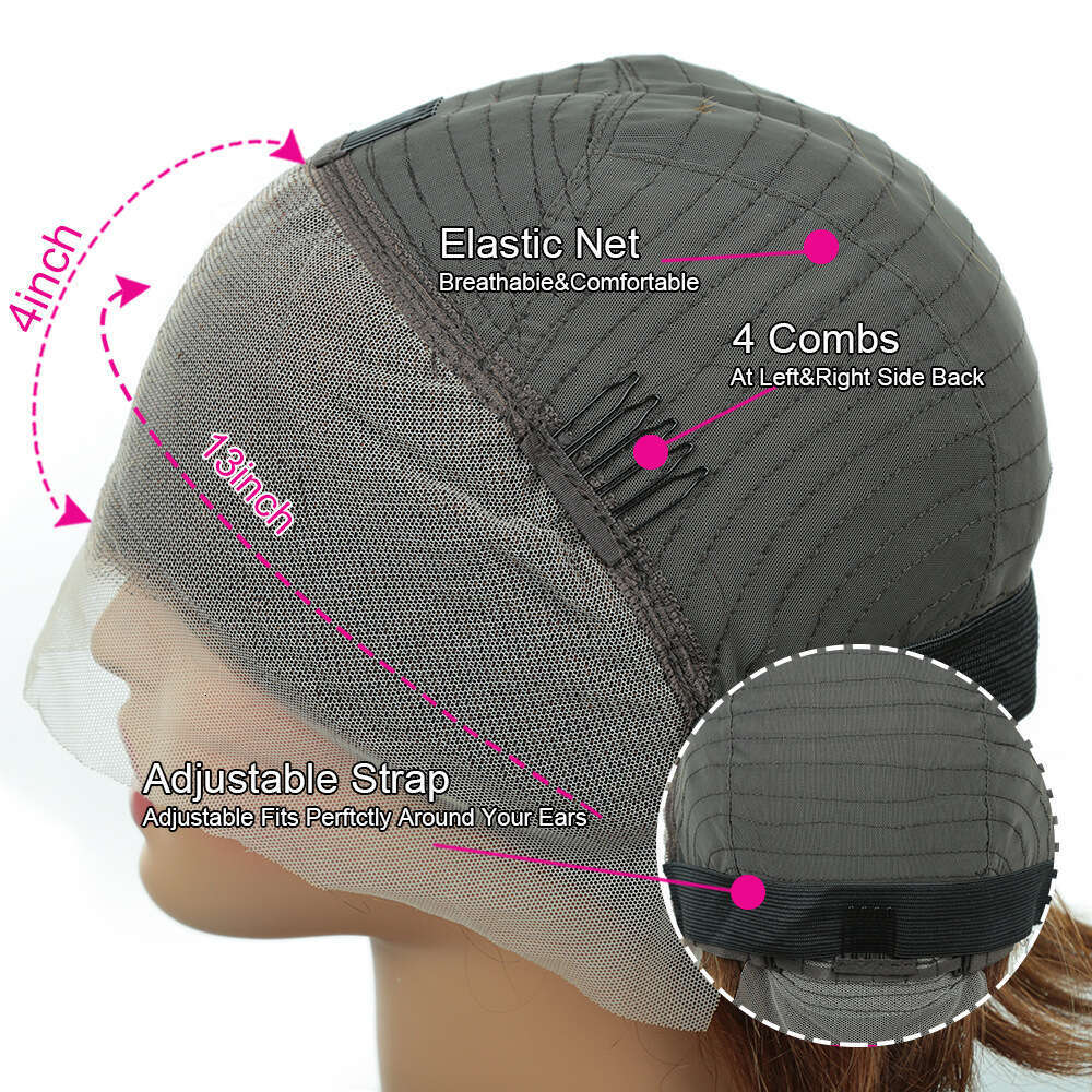 10 Inch 13X4 Genuine Lace Front Cover, High Light Wig, Piano Color Women's Hair Cover Kq1 Kq1