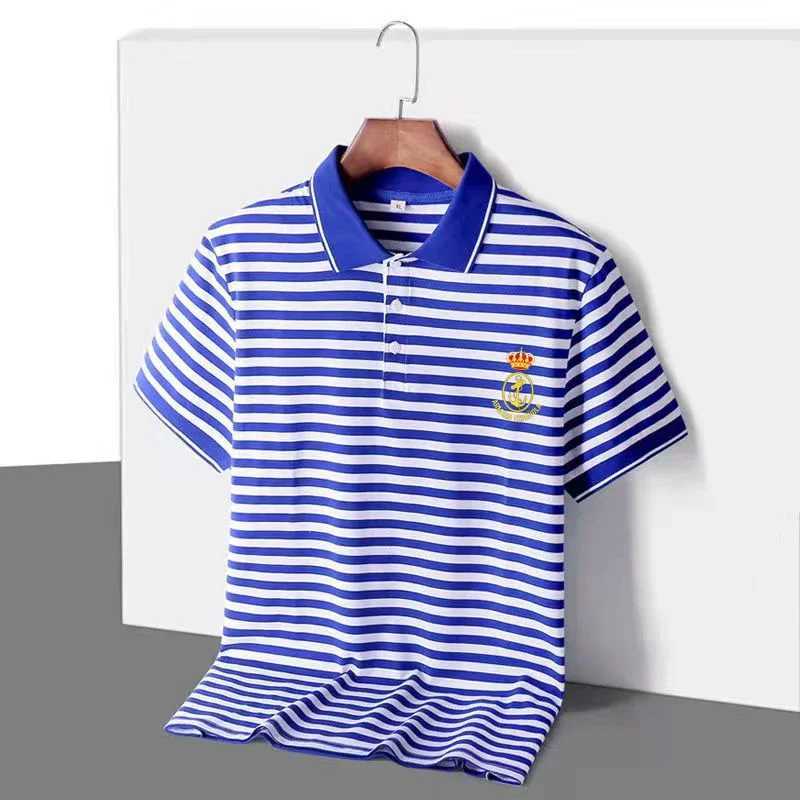 Armada Espa ola Spanish Navy sailor striped shirt shirt sailor Telnyashka short sleeved mens cotton striped T-shirt Breton top X241228