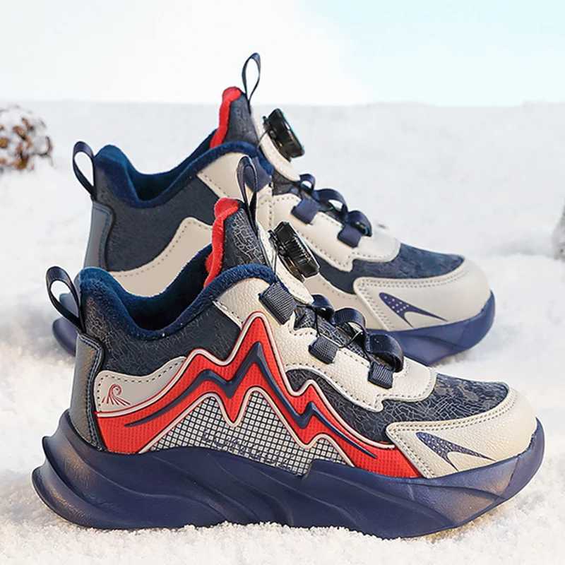 Kids Sneakers Winter Warm Cotton Comfortable Walking Shoes 2024 New Outdoor Sports Luxury Flat Tennis Shoes for Children W241228