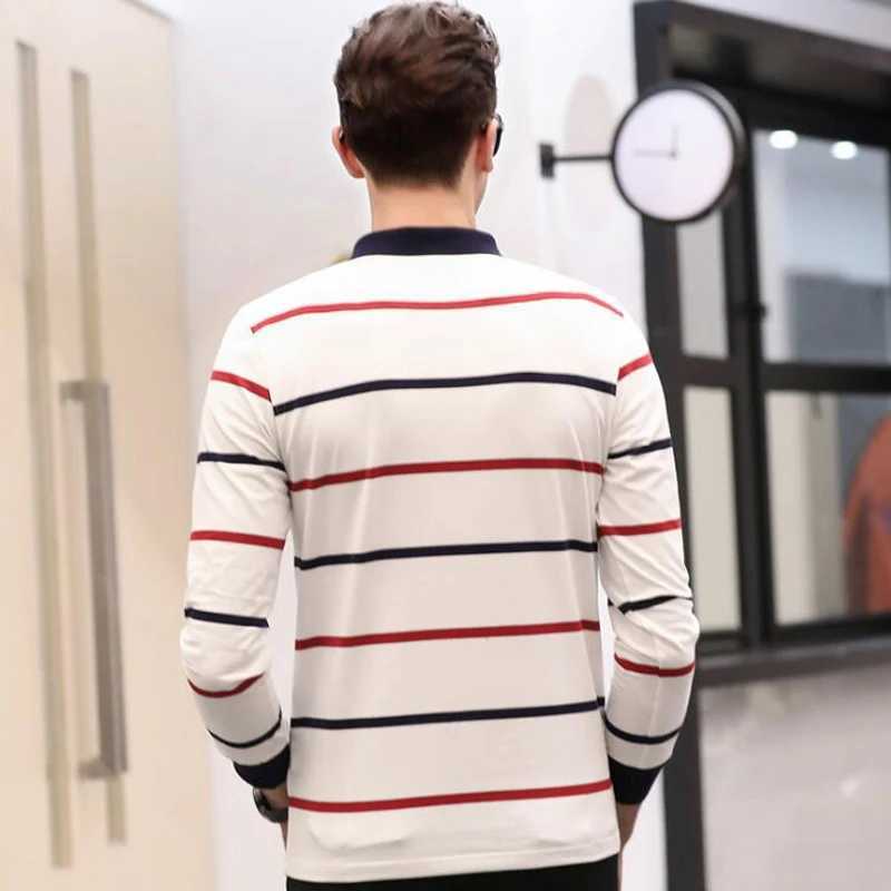 Autumn winter new shirt shirt High quality brand cotton mens shirt shirt Long sleeve casual striped shirt shirt mens clothing X241228
