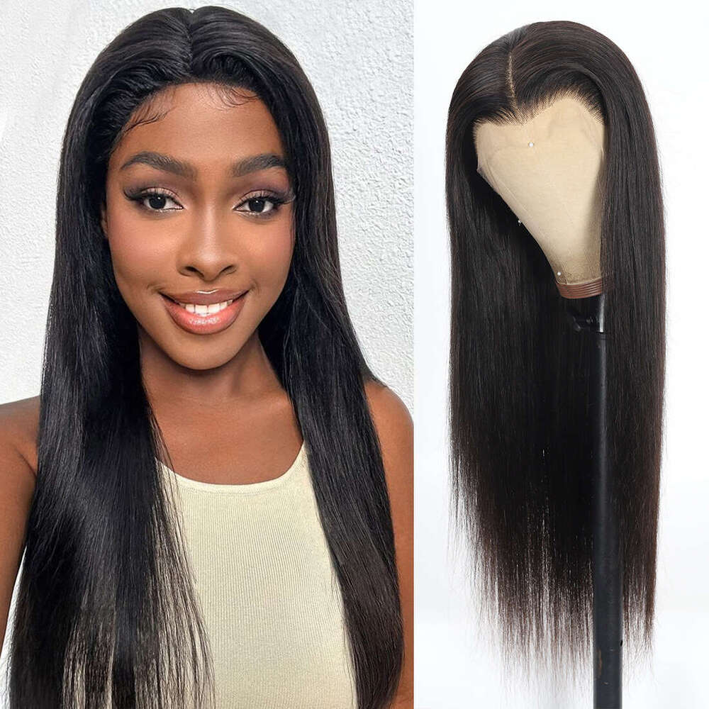 13X4 Wigstraight Front Lace Headband Real Wig Long Straight Human Hair Kq2 Kq2