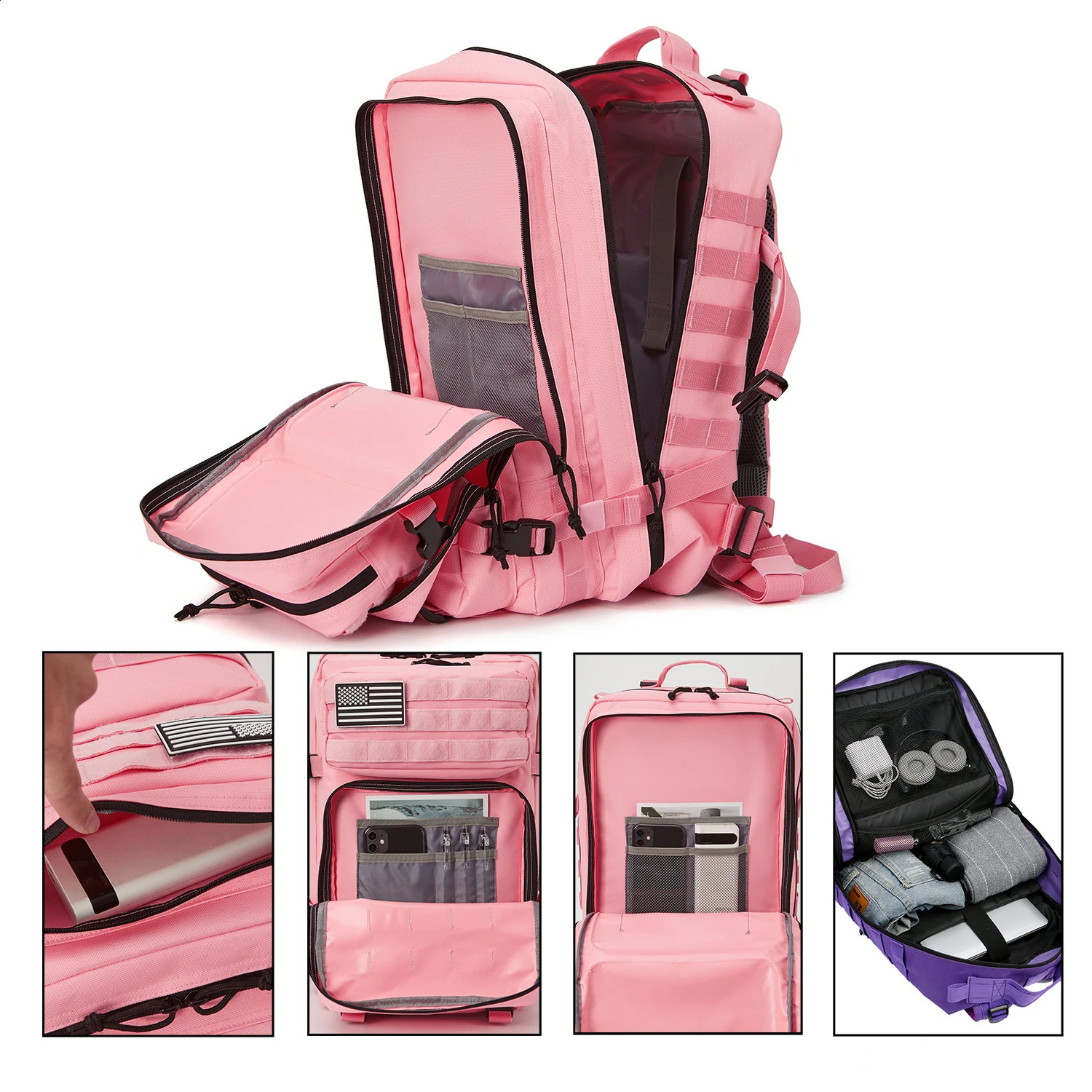 QT QY 45L Tactical Backpack For Men Molle 3 day survival Hunting Camping Hiking GYM Rucksack Survival Bug Out Bag 241223