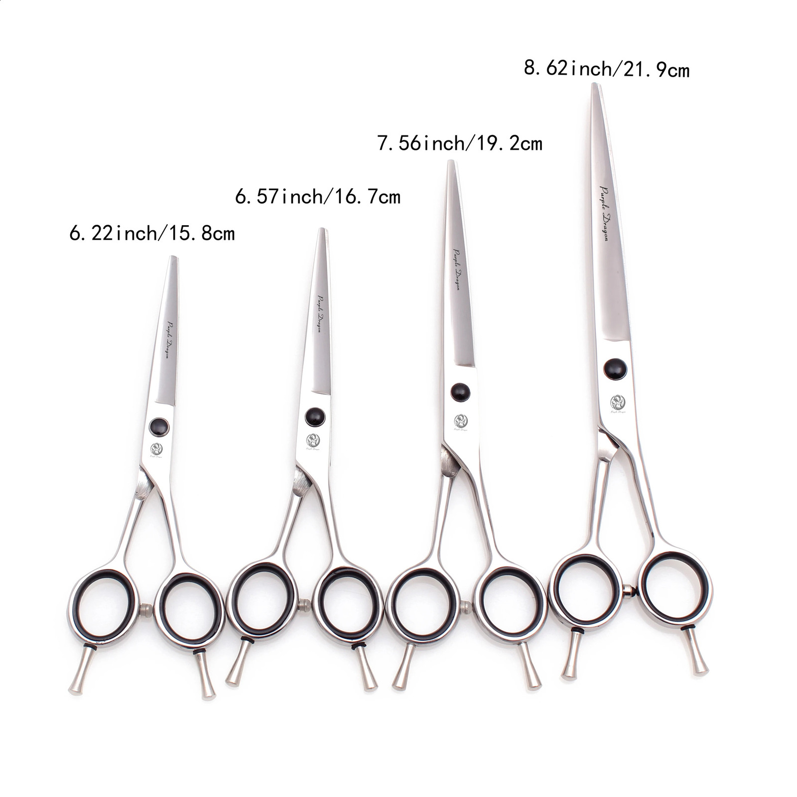 Professional Barber Scissors Purple Dragon Japan 440C Silver Hairdressing Cutting Scissors Up Curved Scissors BarberShop Z1027 241227