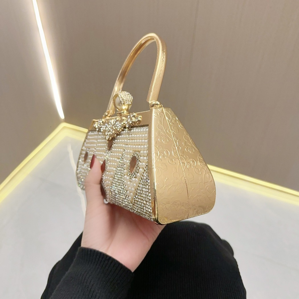 Bucket Women Fashion Dias Golden Party Evening Hasp Open Printed Female New Arrival Day Clutch Convertible Bags