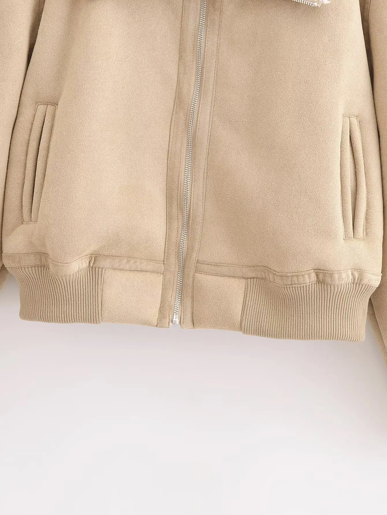 winter fur one-piece jacket for women fashionable and versatile zipper sherpa warm jacket 241227