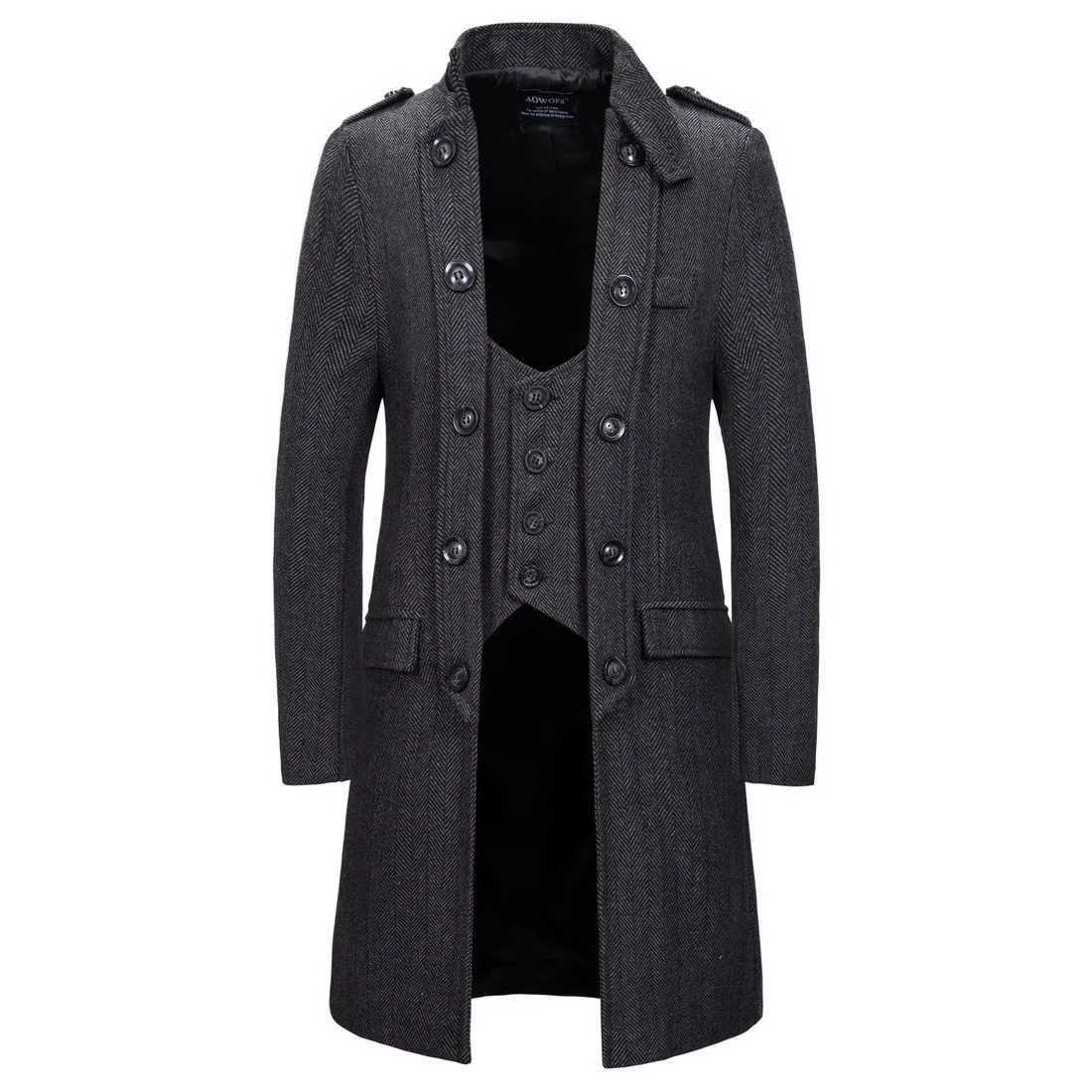 Spring and summer new mens mid long sleeved simple casual jacket mens version ultra-thin fashionable trench coat W241228