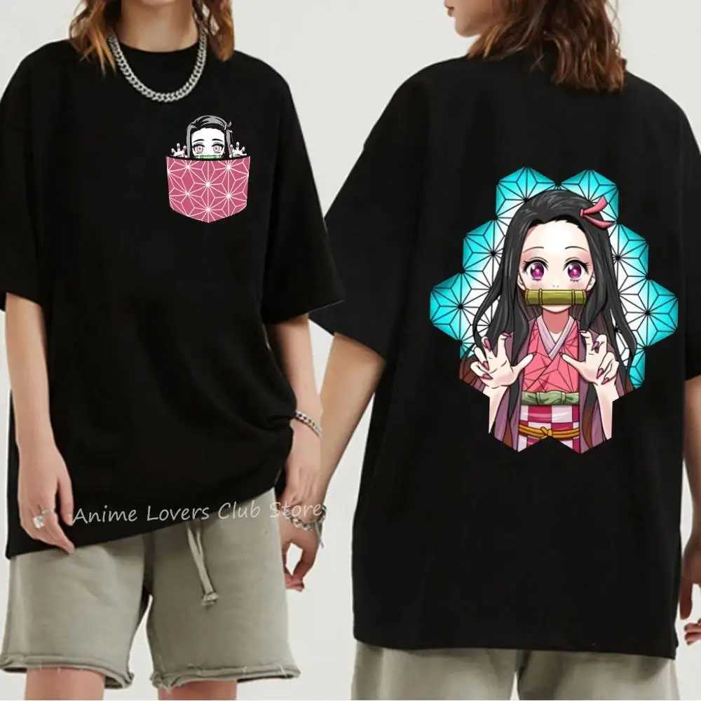 Japanese Anime Demon Slayer Graphic Print T Shirt Fashion Casual Crew Neck Short All Plus Size T Shirt Women W241228